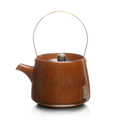 Handcrafted Jingdezhen Black Clay Teapot for Tea Brewing