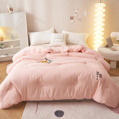 Thick Warm Cotton Bean Fiber Comforter for Adults
