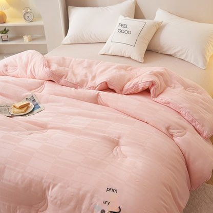 Thick Warm Cotton Bean Fiber Comforter for Adults