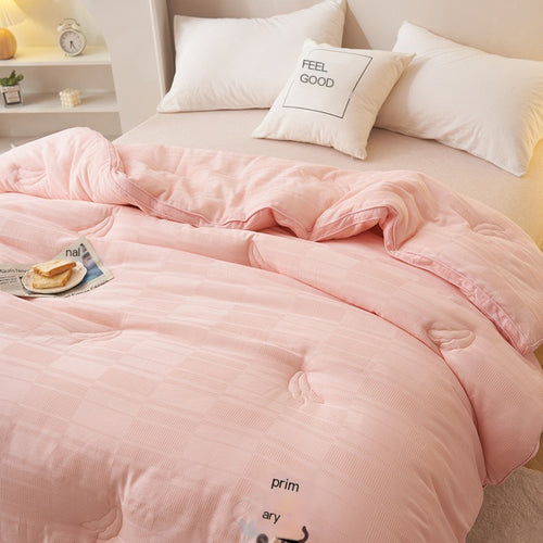 Thick Warm Cotton Bean Fiber Comforter for Adults