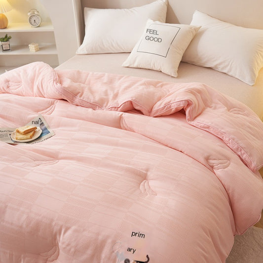 Thick Warm Cotton Bean Fiber Comforter for Adults