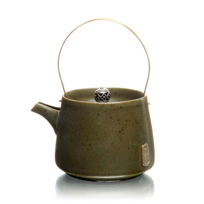 Handcrafted Jingdezhen Black Clay Teapot for Tea Brewing