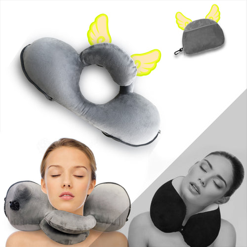 Inflatable U-Shaped Neck Pillow with Press-Type Design