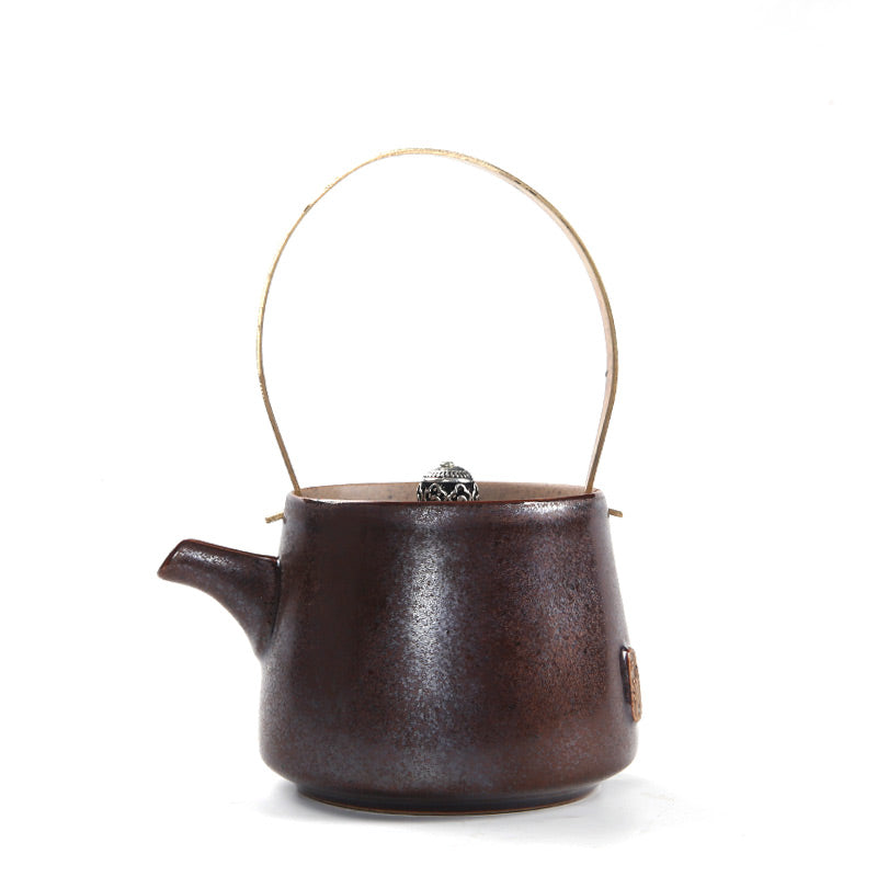 Handcrafted Jingdezhen Black Clay Teapot for Tea Brewing