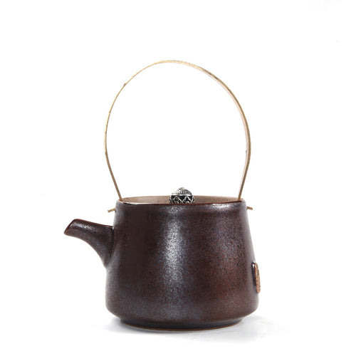 Handcrafted Jingdezhen Black Clay Teapot for Tea Brewing