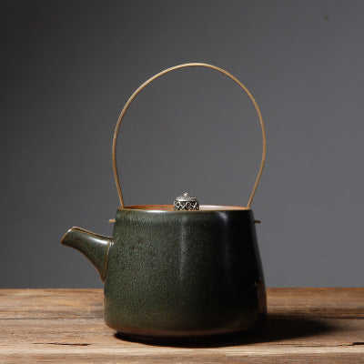 Handcrafted Jingdezhen Black Clay Teapot for Tea Brewing