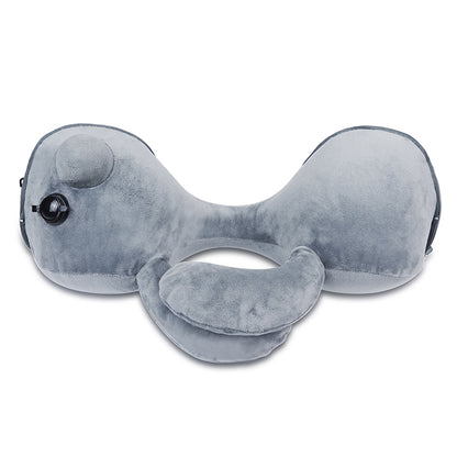 Inflatable U-Shaped Neck Pillow with Press-Type Design