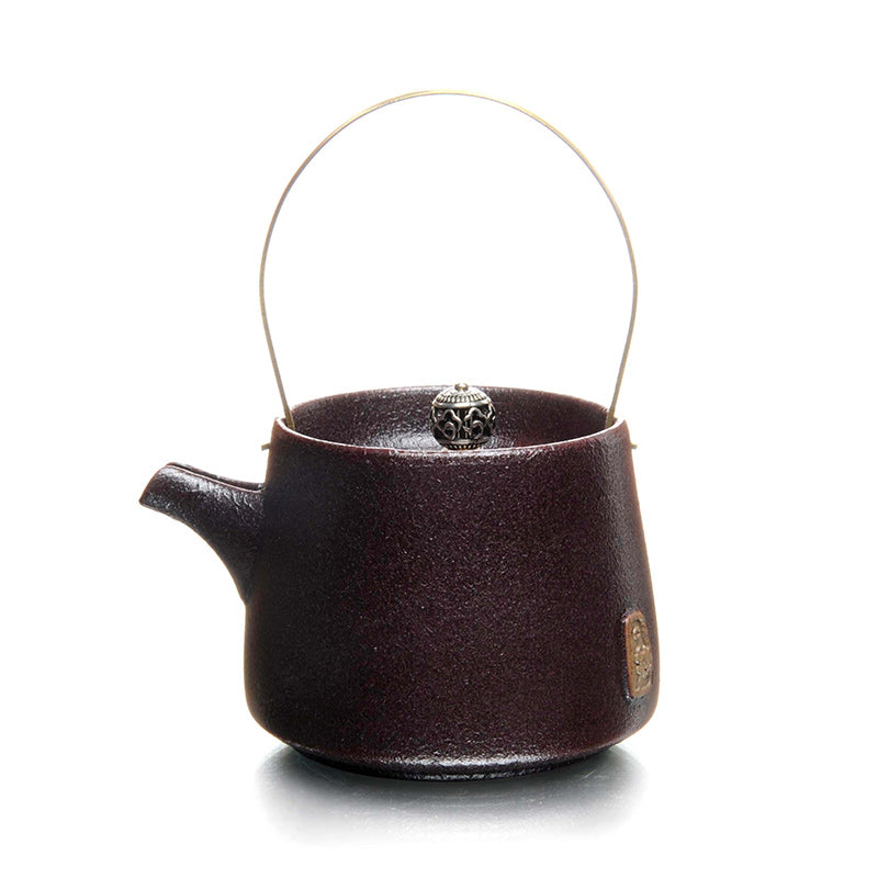 Handcrafted Jingdezhen Black Clay Teapot for Tea Brewing