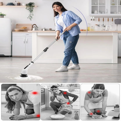 Electric Spin Scrubber with 9 Replaceable Brush Heads